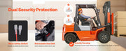 Bild in Galerie-Viewer laden, Amocart Universal Forklift Seat Tractor Suspension Seat w/ Adjustable Back Armrest Headrest&amp; Safety Belt Fold Down Tractor Seat
