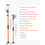 Bild in Galerie-Viewer laden, Amocart 2/4 Pack Cabinet Jack Support Pole Adjustable 3rd 19-45in/45-114in Steel Telescopic Support Rod for Lifting Drywall
