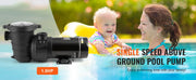 Bild in Galerie-Viewer laden, Amocart Above Ground Pool Pump 1HP/1.5HP/2HP Single Speed with Filter Basket for Above Ground Pools Hot Tubs Spas UL Certified
