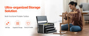 Bild in Galerie-Viewer laden, Amocart 8.6in 3 Drawers Metal Tool Box Portable Tools Chest with Feet Pads &amp; Ball Bearing Powder Coated Tool Storage for Garage
