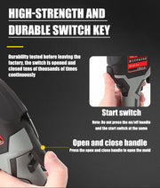 Load image into Gallery viewer, Cordless Hand Held Hydraulic Pliers 16KN Electric Hydraulic Wire Crimper with LED Light &amp; Molds Terminal Crimping Tool
