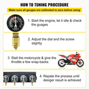 Load image into Gallery viewer, Amocart Fuel Vacuum Carburetor Synchronizer Carb Tool sync 4 Gauge Set with Rubber Hose Vacuum Balancer Meter Kit For Motorbike
