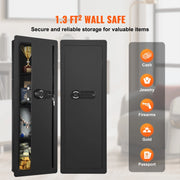 Bild in Galerie-Viewer laden, Amocart Tall Wall Safe 3/4-Tier Hidden Wall Safe w/ Keypad Q235 Cold-Rolled Steel In Wall Safe for Money Jewelry Passport Home
