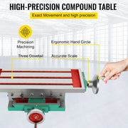 Charger l'image dans la visionneuse de galerie, Amocart Milling Working Table 17.7x6.7 In 2 Axis 4 Ways Move, Multifunction Milling Working Table for Milling Drilling Machine
