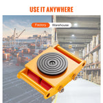 SucceBuy All-Steel Industrial Machinery Mover Pallet Trolley 6T Carrying Tank With 360 Degree Rotation for Transporting Cargo