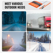 Bild in Galerie-Viewer laden, Amocart Driveway Markers 48 inch 0.4 inch Diameter Fiberglass Poles Snow Stakes For Parking Lots Walkways Easy Visibility

