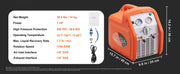 Charger l'image dans la visionneuse de galerie, Amocart 3/4 1HP Refrigerant Recovery Machine Portable AC Recovery Machine 60Hz Recovery Machine HVAC for Car Air Conditioning
