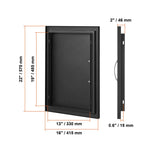 Amocart BBQ Access Door Stainless Steel Flush Mount Door Wall Vertical Door w/ Recessed Handle Grilling Station Outside Cabinet