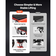 Charger l'image dans la visionneuse de galerie, Amocart 1200lbs Motorcycle Lift Wide Deck Motorcycle Scissor Jack Heavy Duty Steel Bike Repair Center Stand for ATV, Dirt Bikes
