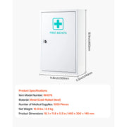 Charger l'image dans la visionneuse de galerie, Amocart 3-Shelf First Aid Cabinet 1000Pcs Wall Mounted OSHA&amp;ANSI 2015 (Class A) Industrial Emergency Metal Med Box for Business
