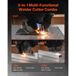 SucceBuy 3/5-in-1 110/220 V Plasma Cutter Welder Combo - CUT/TIG/MMA 50A Non-Contact Cutting Machine & 200A TIG Stick Welder
