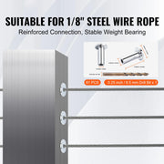 Load image into Gallery viewer, Amocart 121/81/101 Pack T316 Stainless Steel Protector Sleeves for 1/8" or 3/16" Wire Rope Cable Railing
