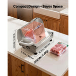 Amocart 6.7-8.7inch Meat Slicer Electric Deli Slicer Machine with two SUS420 Blades Food-Slicer for Meat Ham Baguett, Steak