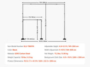 Load image into Gallery viewer, Amocart Backdrop Stand Adjustable Photo Backdrop Kit Heavy Duty Projector Screen Stand for Wedding Photo Video Studio Party
