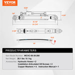 Amocart Hydraulic Top Link Cat.1-1 Hydraulic Cylinder with 2 Hoses&G3/8" Check Valve High-Sealing Check Valve Easy Installation