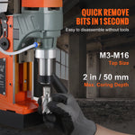 SucceBuy 1450W Magnetic Drill 2"Boring Diameter 12500/12800N Portable Electric Mag Drill Press 800 RPM Magnetic Drilling Machine