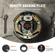 Load image into Gallery viewer, Amocart 2Pcs 3500/7000lbs Electric Trailer Brake Assembly Self-Adjusting Axle Backing Plates for Brake System Part Replacement
