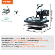 Load image into Gallery viewer, Amocart Heat Press Machine Heat Transfer Machine with 30 oz Tumbler Press 360° Swing Away Digital T-Shirt Pressing Coating
