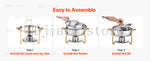 Amocart 4 Pack Chafing Dish Buffet Set Stainless Steel Chafer w/4 Full Size Pan Round Catering Warmer Server for Party Banquets