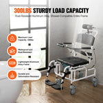 SucceBuy Shower Wheelchair  17.5in Width Aluminum Alloy Bathroom Wheelchair for Inside Shower for Disabled Adult  300 lbs