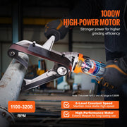 Charger l'image dans la visionneuse de galerie, Amocart Pipe Tube Polisher Sander 1000W Pipe Belt Sander 100-3200rpm Belt Sanding Machine for Burnishing Finishing Rust Removal
