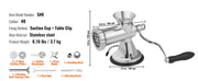 Bild in Galerie-Viewer laden, Amocart Manual Meat Grinder 304 Stainless Steel Hand Meat Grinder with Suction Cup&amp;Steel Table Clamp Meat Mincer Sausage Maker
