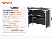 Charger l'image dans la visionneuse de galerie, Amocart Folding Portable Bar Table Tradeshow Podium Table for Party Picnic Exhibition Include Carrying Case Storage Shelf Skirt
