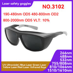 Laser Safety Glasses 190-2000nm 10600nm OD6 CO2 Laser Protection goggles 1064 532 200-2000nm IPL laser glasses Laser protection