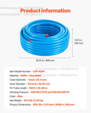 Charger l'image dans la visionneuse de galerie, Amocart Air Compressor Line Kit 3/4" HDPE-Aluminum Compressed Air Piping System Compressed Line Tubing Kit for Garages Workshop
