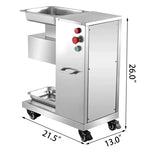 Amocart 500Kg/H Electric Meat Slicer 750W Commercial Meat Cutter 3mm Stainless Steel Blades Food Cutting Slicing Machine