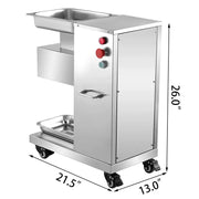 Charger l'image dans la visionneuse de galerie, Amocart 500Kg/H Electric Meat Slicer 750W Commercial Meat Cutter 3mm Stainless Steel Blades Food Cutting Slicing Machine
