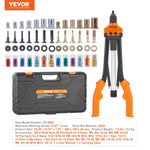 Amocart 14" 16" Rivet Nut Tool Rivnut Tool Kit with Metric and SAE Mandrels 70PCS/186PCS Rivet Nuts With Rugged Carrying Case