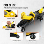 Amocart Low Profile Floor Jack 2T Heavy Duty Iron Hydraulic Racing Floor Jack Hydraulic Car Jack Single Piston Quick Lift Pump