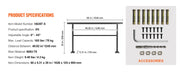 Bild in Galerie-Viewer laden, Amocart Outdoor Handrail 165LBS Load Aluminum  36 x 35\" Outdoor Stair Railing  Handrail Fits 2-3 Steps with Screw K for Home
