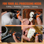SucceBuy Rotary Tool Accessories Kit Diameter Shank Power Rotary Tool Accessories for Carving Sanding Cutting Cleaning Grinding