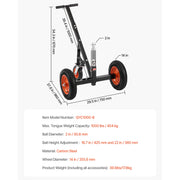 Charger l'image dans la visionneuse de galerie, Amocart 1000/1200lbs Tongue Trailer Dolly Carbon Steel Boat Mover with 16.7in/18in - 22in Height Adjustable for Moving Cargo
