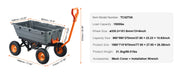 Bild in Galerie-Viewer laden, Amocart Dump Cart Poly Garden Dump Cart Easy to Assemble Steel Frame Dump Wagon with 2-in-1 Convertible Handle Safe Transport
