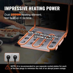Amocart 12L Electric Deep Fryer w/Dual Removable Tanks Commercial Countertop  Fryer for Chicken French Fries Frying Chips