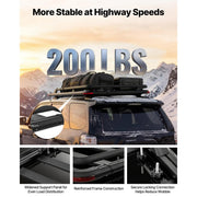 Charger l'image dans la visionneuse de galerie, Amocart 64 x 39 x 4.53 in Roof Rack Cargo Basket with Extension 200 lbs Capacity Universal Fit for SUVs Trucks Vehicles Pickups
