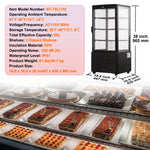 Amocart Refrigerated Display Case Countertop Pastry Display Case LED Lighting TURBO Cooling Frost Free Air Cooling