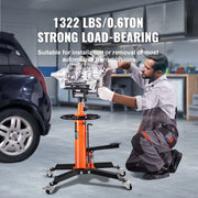 Bild in Galerie-Viewer laden, Amocart Transmission Jack 1322 LBS Hydraulic Telescoping Transmission Jack 32"-67" High Lift Floor Jack Stand Lift Hoist Garage
