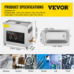 【Premium】Amocart 2L 3L 6L 10L 15L Upgraded Ultrasonic Cleaner Lave-Dishes Port le Washing  hine Diswasher   Home Appliances