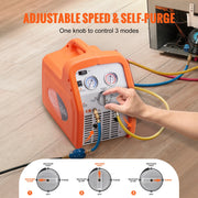 Charger l'image dans la visionneuse de galerie, Amocart 3/4 1HP Refrigerant Recovery Machine Portable AC Recovery Machine 60Hz Recovery Machine HVAC for Car Air Conditioning
