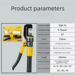 6-120mm² Hydraulic Crimping Pliers YQK-120 Pressure 8T Home Hydraulic Tools Hydraulic Pliers DIY Cable Terminal Crimping Pliers