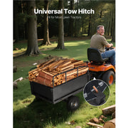 Charger l'image dans la visionneuse de galerie, Amocart Garden Utility Trailer 17Cu.Ft&amp;600lbs Capacity ATV UTV Trailer Tow Behind Steel Dump Cart with 16" Tires for Lawn Mower

