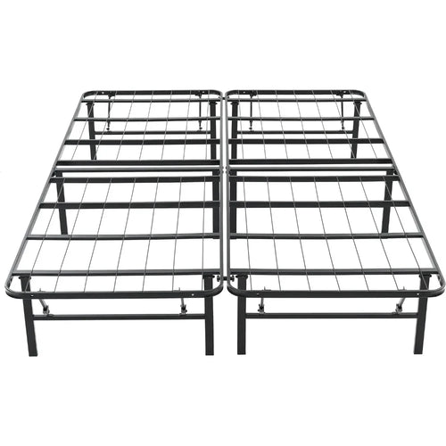 New Upgrade US Shipping Queen Size Metal Platform Bed Frame with 14 Slat Mattress Foundation No Box Spring Required-Premium