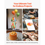 SucceBuy Airbrush Kit, Air Brush Kit with Air Compressor 3 Dual-Action Professional Airbrushes with 3 Tips for Cake Decorating
