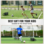 Amocart Soccer Rebounder Board Portable Soccer Wall with 2 Angles Rebound Foldable HDPE Kickback Rebound Board for Adults
