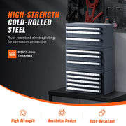 Bild in Galerie-Viewer laden, Amocart Drill Bit Dispenser Cabinet 3 Pieces Three-Drawer 1/16" to 1/2" &amp; Letter Sizes A to Z Five-Drawer Drill Bit Organizer
