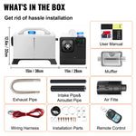 Amocart 8KW Diesel Air Heater Parking Heater 12V Truck Heater One Air Outlet with Black LCD Switch For RV Truck Boat Caravans